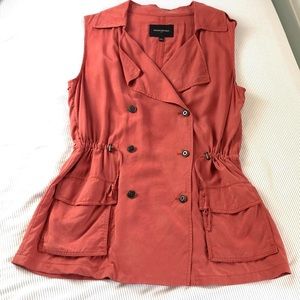 Rust colored double breasted top